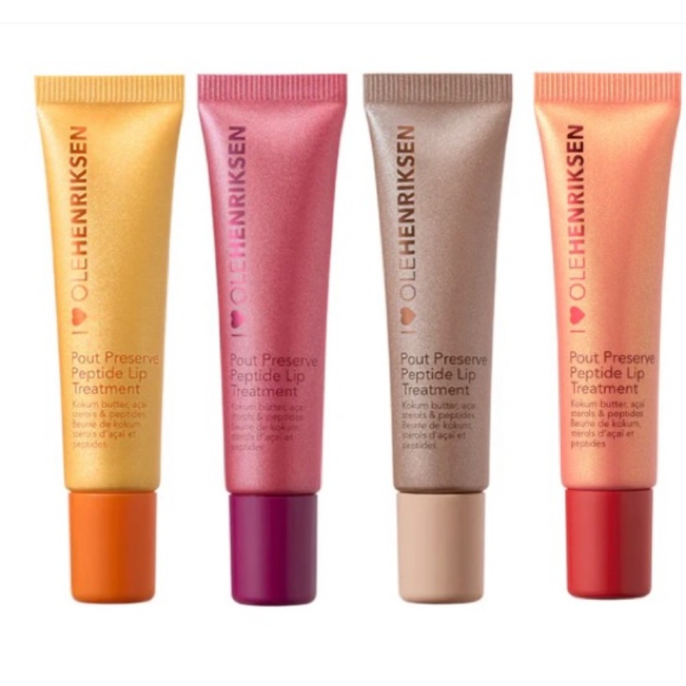 OleHendriksen Pout Preserve Hydrating  Peptide Lip Treatment Glimmers Set of 4